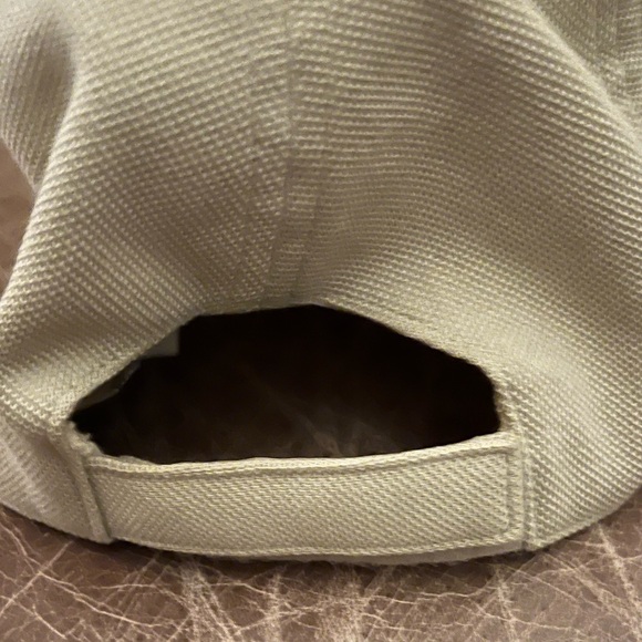 LaCoste tan 100% cotton hat. Adjustable Velcro size - Picture 2 of 3